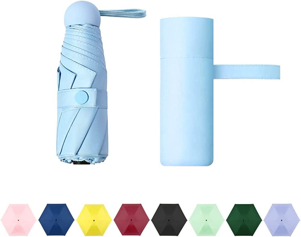 TIME LOVER Compact Travel Sun & Rain Umbrella Windproof Portable Mini Folding Umbrella for Girls ... | Amazon (US)