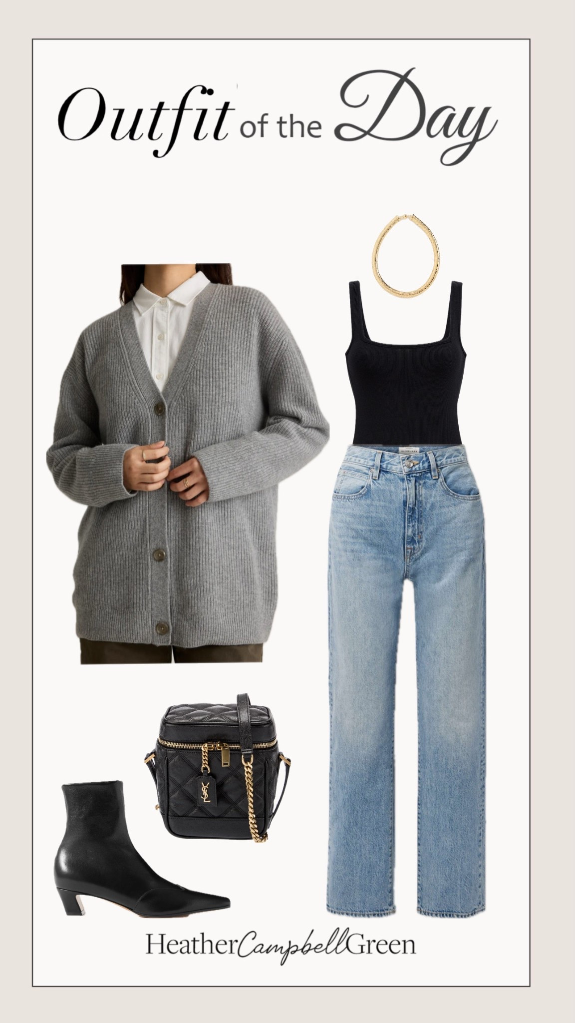 Jessica Alba's casual look affordable cashmere boyfriend cardigan, high waist straight leg jeans ankle point toe booty square neck black bodysuit designer quilted Crossbody camera bag chunky gold chain necklace #JessicaAlba #CelebrityStyle

#LTKFindsUnder100 #LTKStyleTip #LTKParties