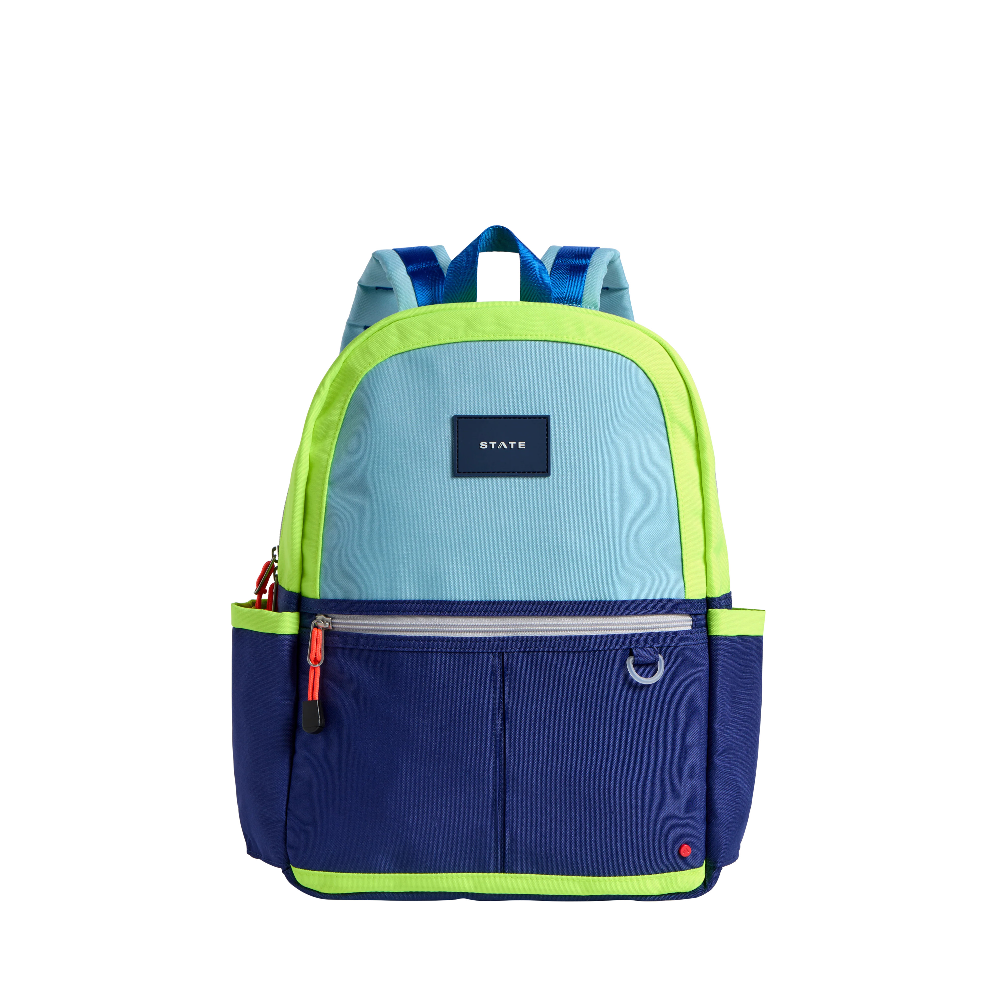 STATE Bags | Kane Kids Travel Backpack Color Block Navy/Neon | Back to School | STATE Bags
