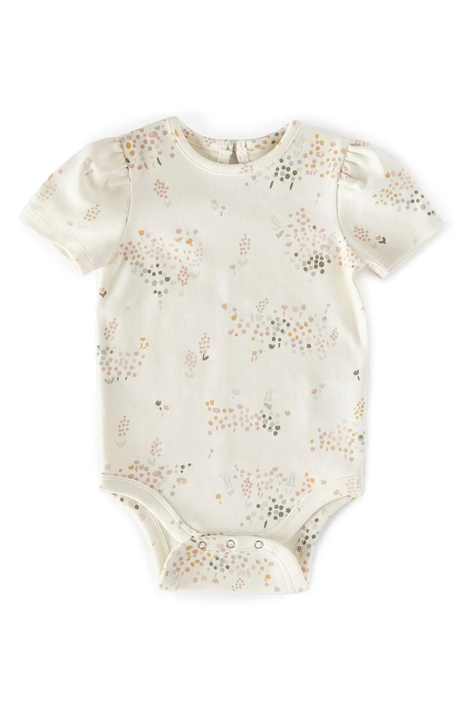 Flower Patch Organic Cotton Bodysuit | Nordstrom