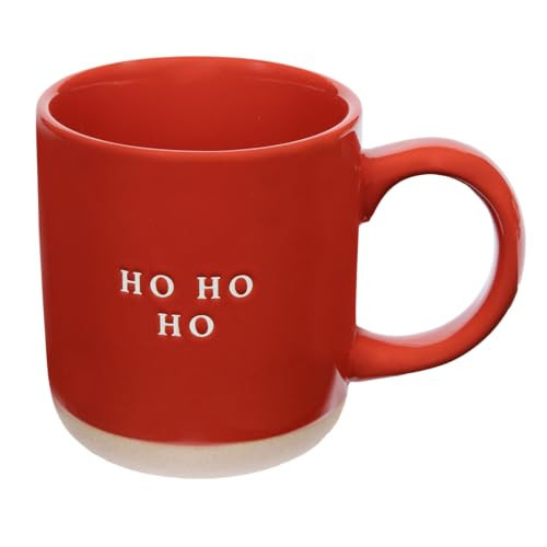 Sweet Water Decor Ho Ho Ho Mug Holiday Mug - Red Stoneware Christmas Mug - Microwave & Dishwasher Safe - Festive Santa Mug - Gifts for Coffee Lovers | Amazon (US)