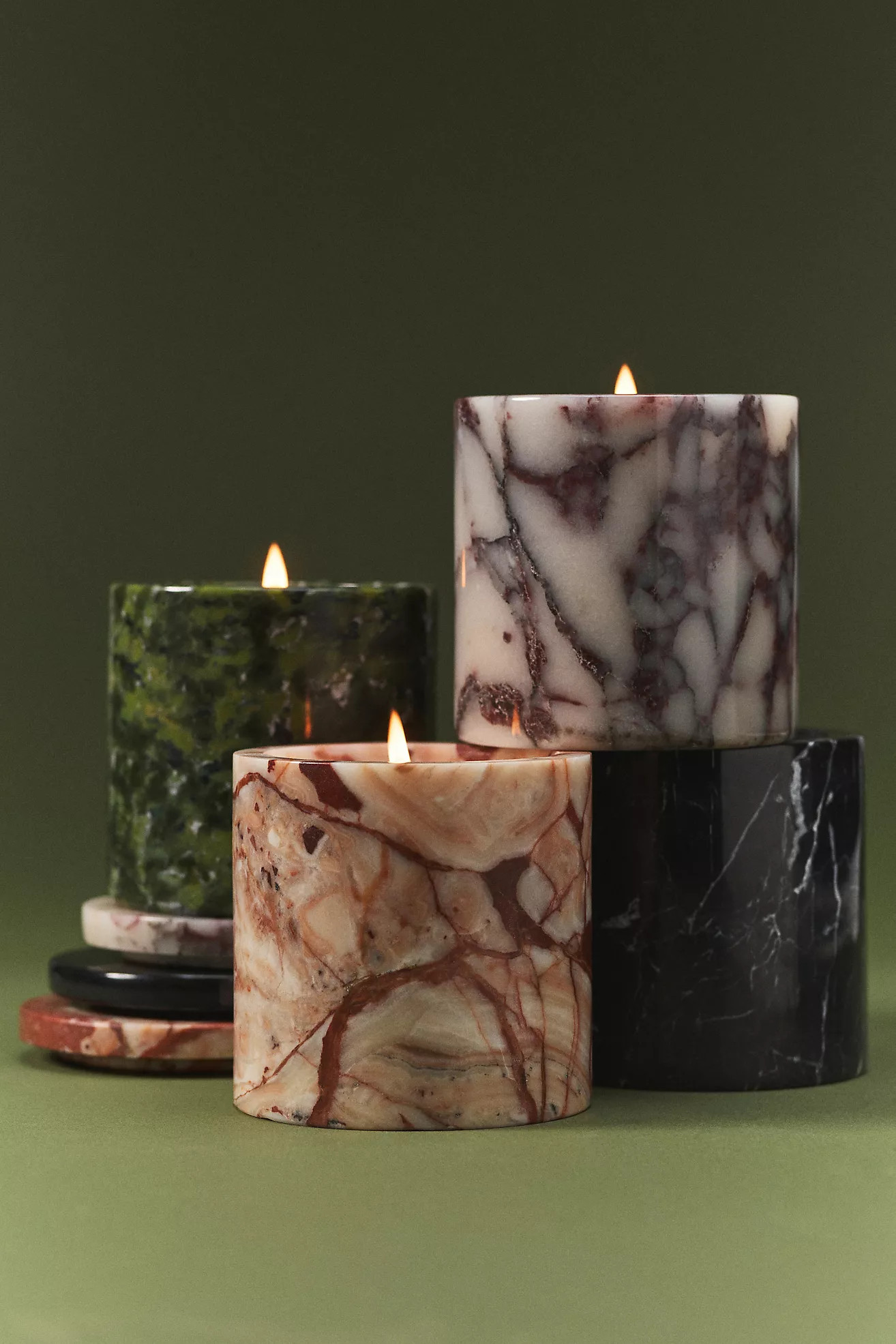 Poured New York Floral Cottage Proper Marble Candle | Anthropologie (US)