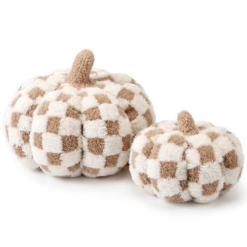 2 Pcs Fall Pumpkin Throw Pillows 11" and 7.9", Decorative Pumpkin Pillows | Amazon (US)