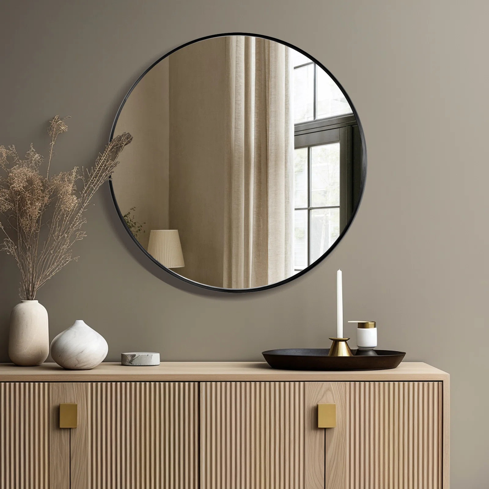 Karrina Round Metal Accent Mirror | Wayfair North America