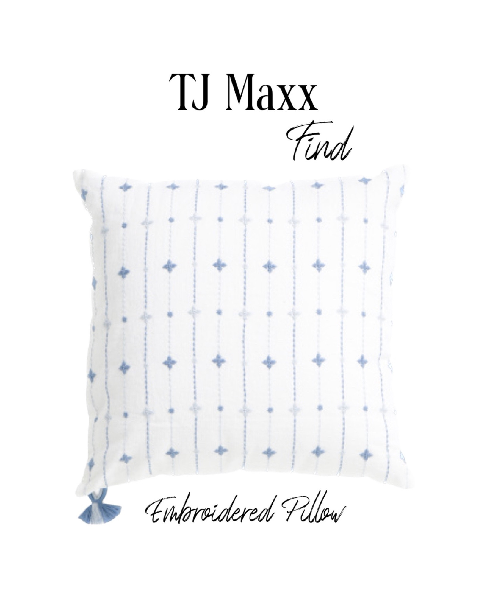 Blue & white embroidered pillow. 20” x 20”

Blue and white pillow
Throw pillow
Look for less
Living room
Living room refresh
Designer look for less
TJ Maxx
Marshalls
Affordable decor
Home decor
Target decor
Throw pillows
Bedroom decor

#LTKunder50 #LTKFind #LTKhome