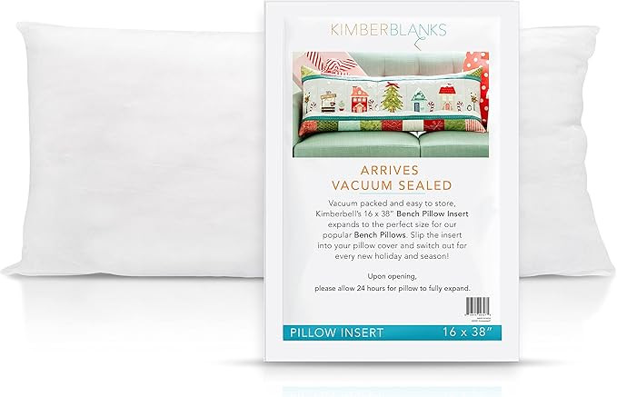 Kimberbell Pillow Insert Form (1, 16x38 Pillow Insert), Pillow Form for Crafting, Pair Bench Pill... | Amazon (US)