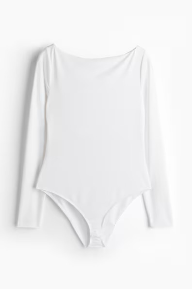 H & M - Body mit U-Boot-Ausschnitt - Weiß - Damen | H&M (DE, AT, CH, NL, FI)