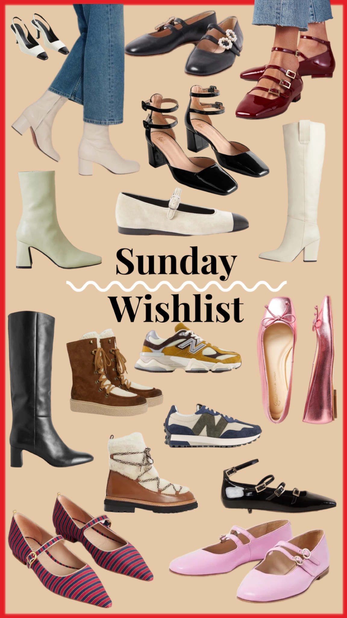 January footwear edit
Shoes boots knee highs 
Mary Janes
White boots
Cream boots


#LTKFind #LTKunder100 #LTKeurope