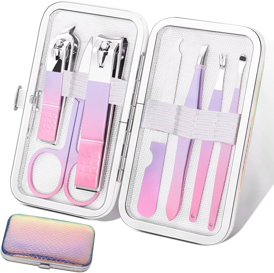Manicure Set Women Nail Clippers 8in1 Manicure Pedicure Kit Basis Stainless Steel Manicure Kit Gr... | Amazon (US)