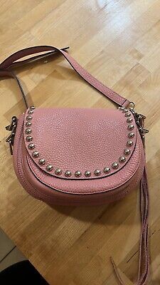 Rebecca Minkoff Astor stud pink leather guava crossbody | eBay AU