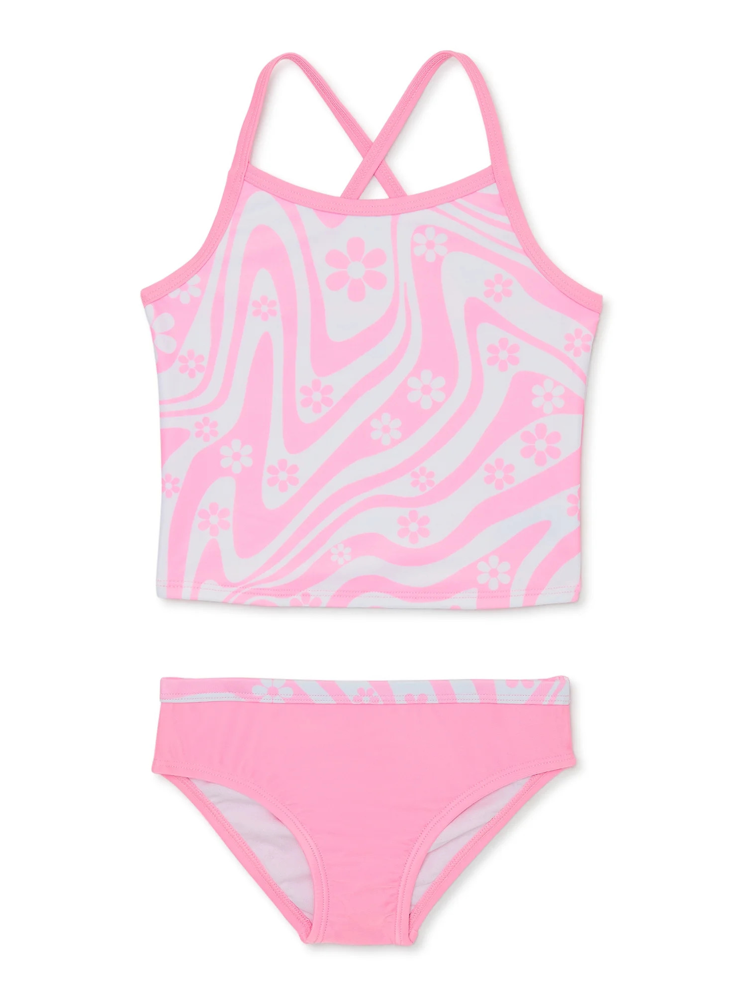 Wonder Nation Baby and Toddler Girl Strappy Tankini, Sizes 12M-5T | Walmart (US)
