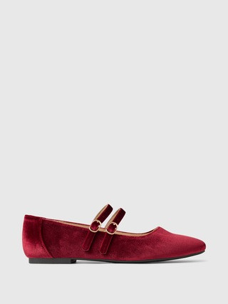 Velvet Double-Strap Mary Jane Flats | Gap (US)