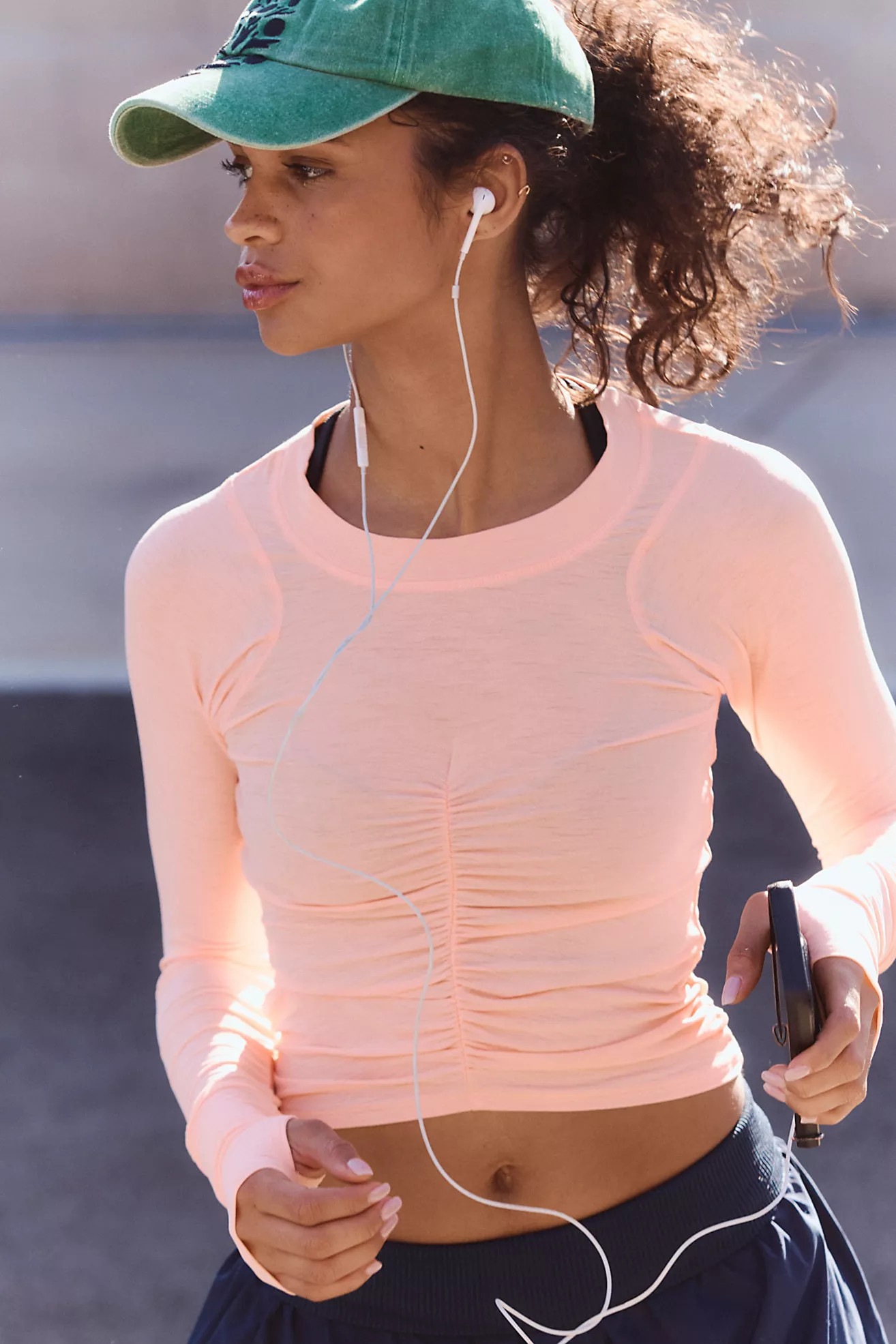 Tempo Ruched UV Protection Long Sleeve | Free People (Global - UK&FR Excluded)