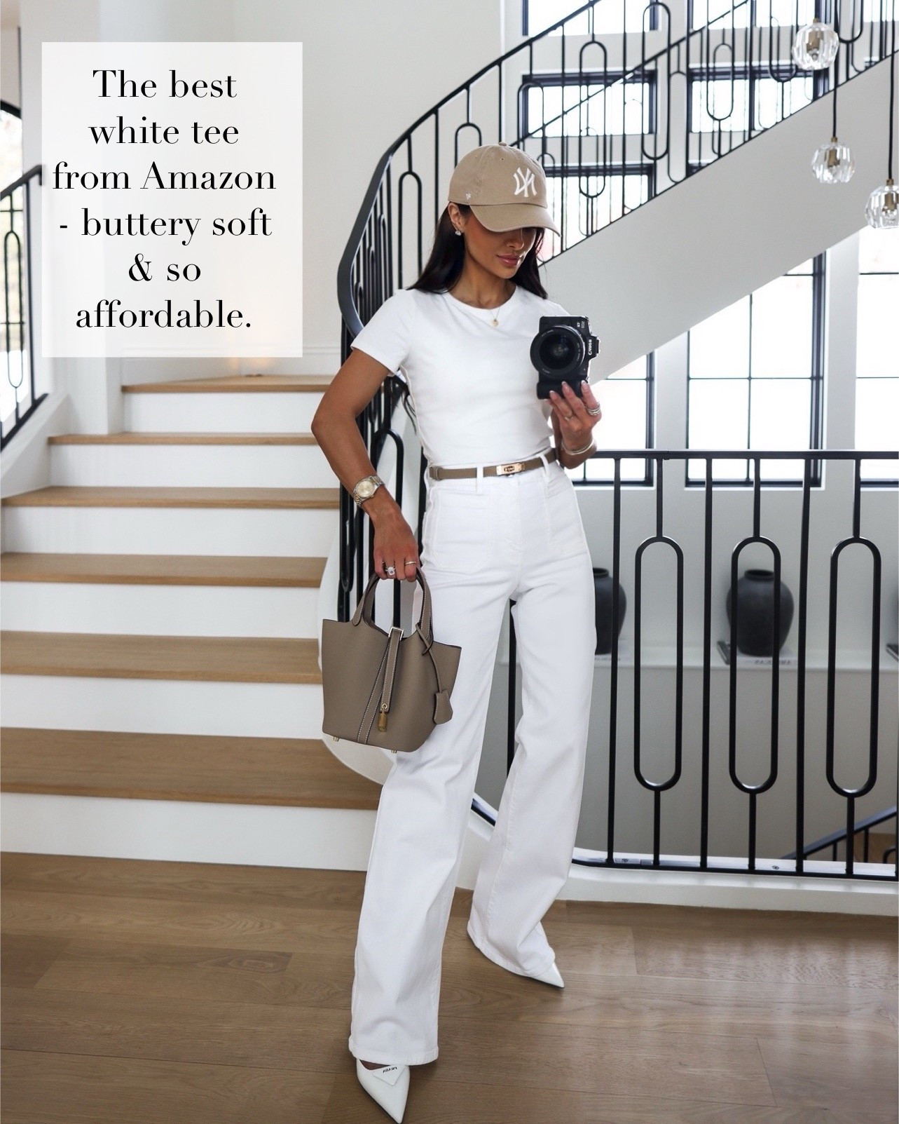 Spring outfit ideas
Amazon white tee just $9
Frame wide leg jeans wearing a 24
Amazon Hermes inspired handbag and belt 


#LTKSaleAlert #LTKOver40 #LTKPetite