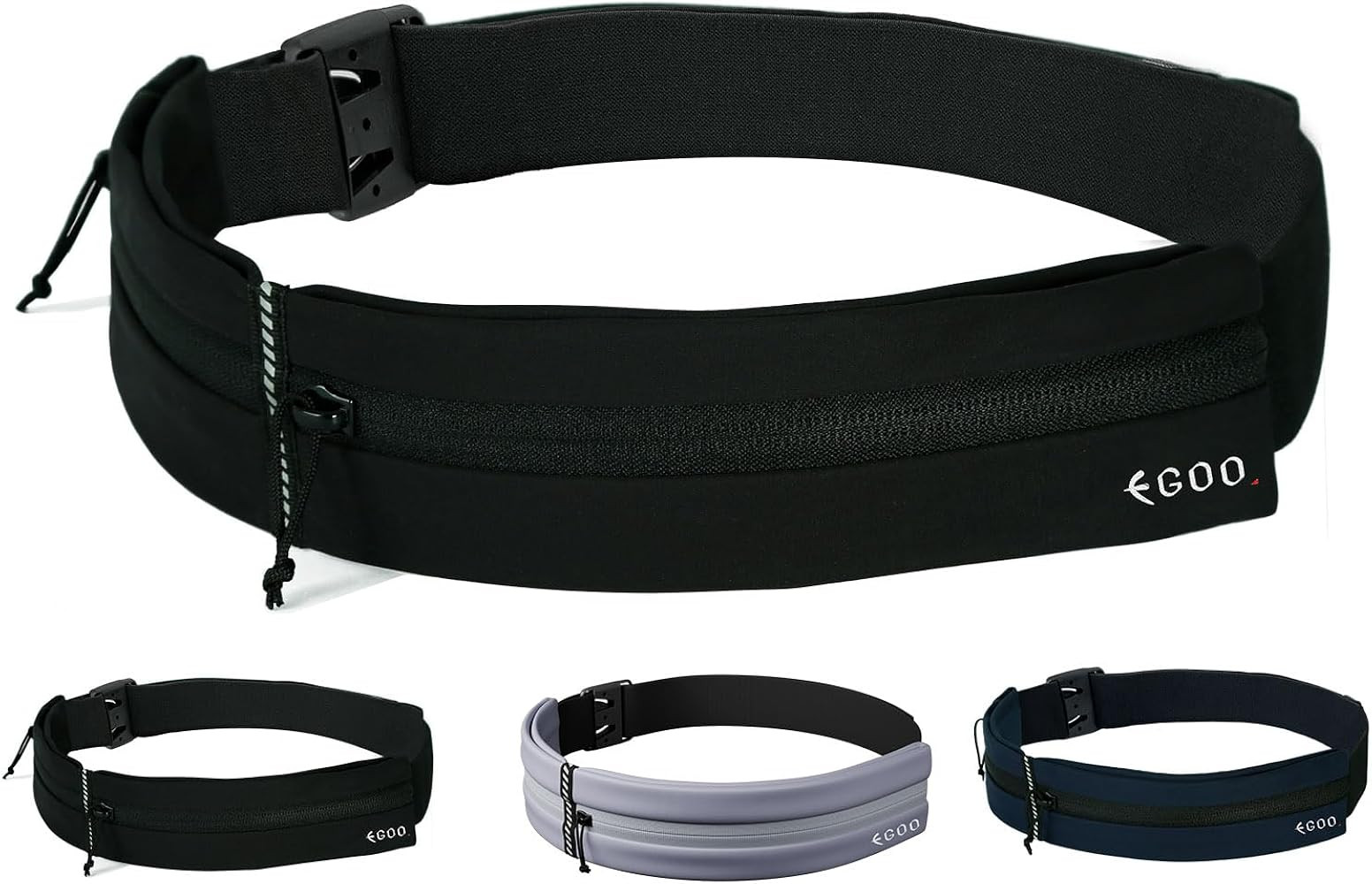 EGOO - Water Resistant Running Belt with Adjustable Elastic Strap, Lightweight Large Capacity Spo... | Amazon (UK)