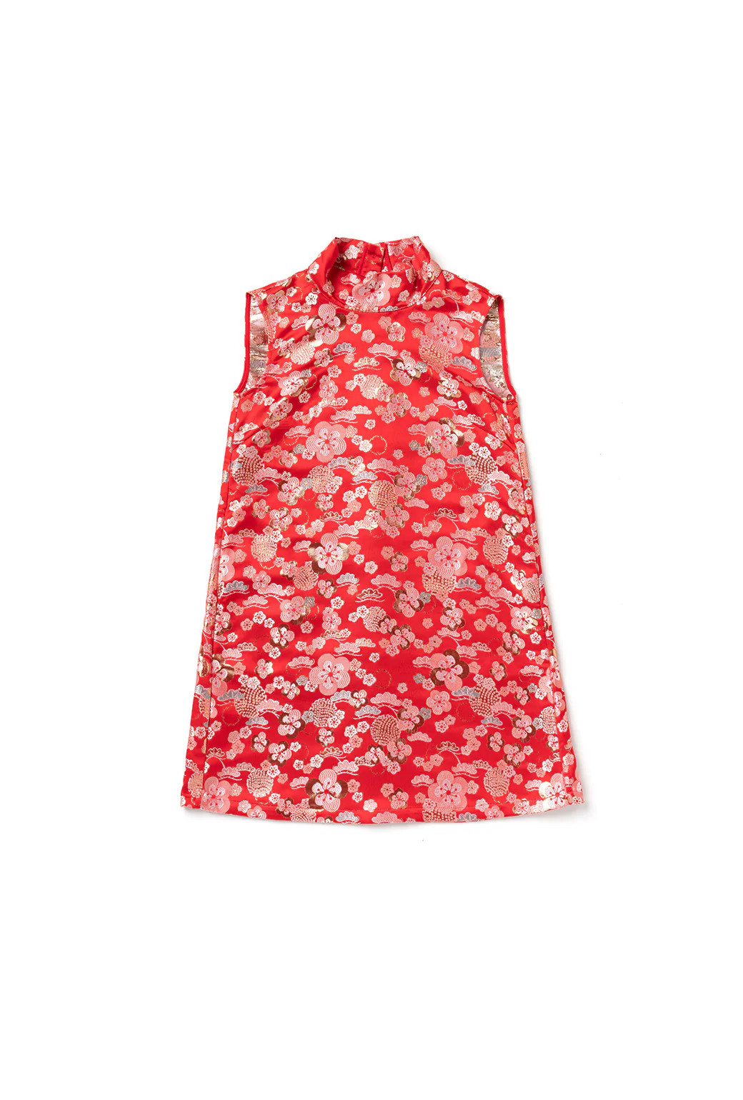 Sleeveless Mod Dress - Red Chinoiserie | Shop BURU