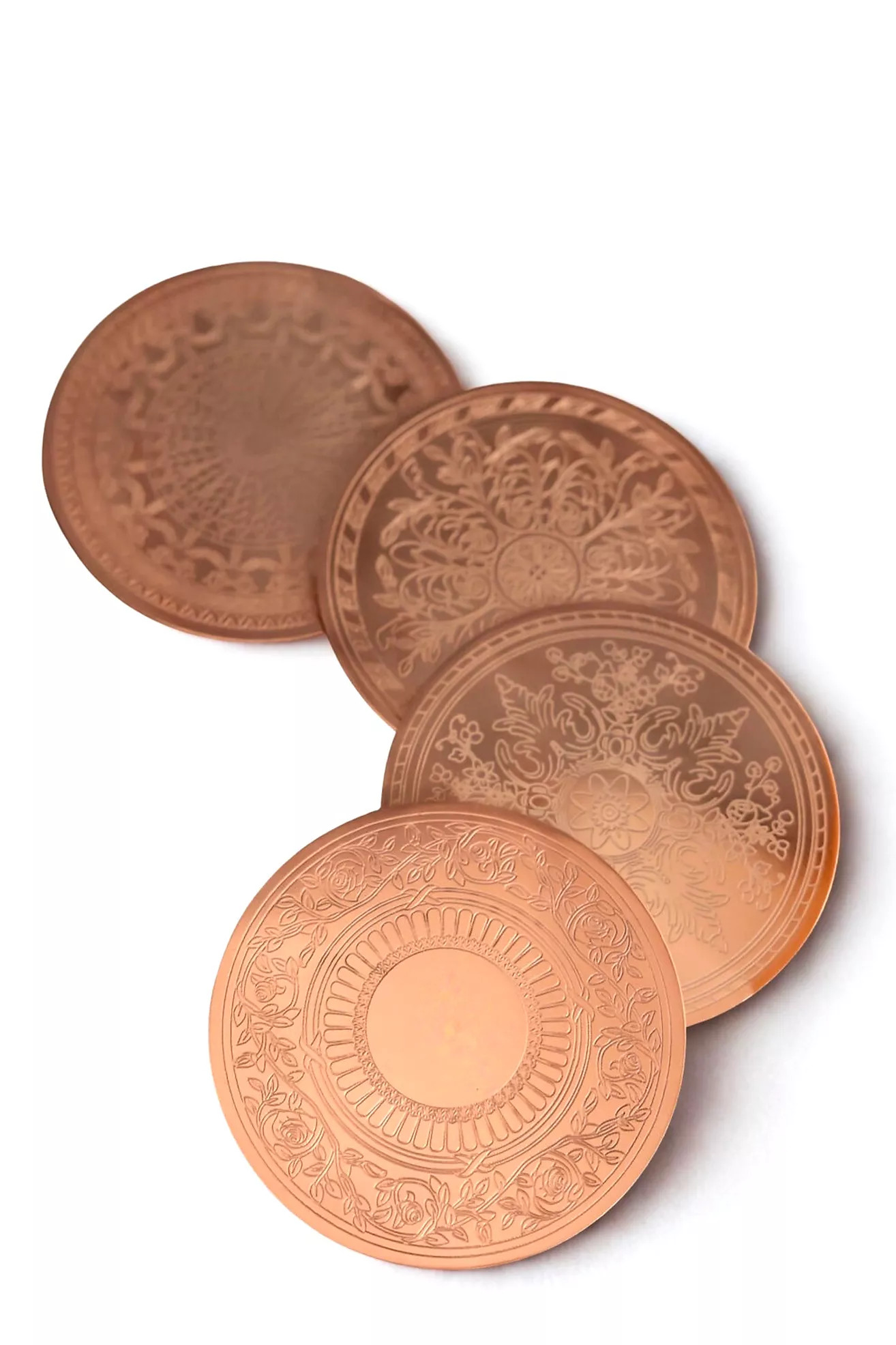 Coppermill Kitchen Vintage Inspired Copper Coasters, Set of 4 | Anthropologie (US)