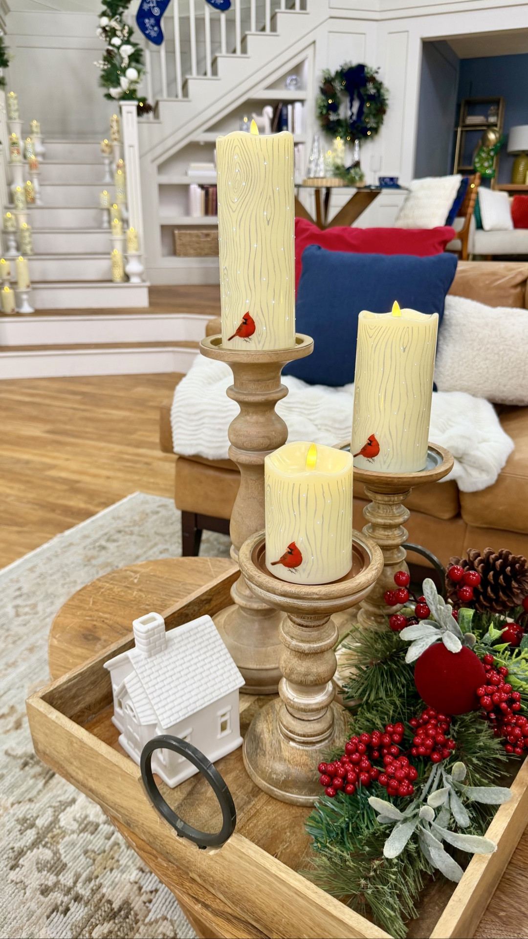 Shop the QVC Today’s Special Value - my new Set of (3) 4”, 6”, 8” Fiber Optic Candles with Remote! This is the last Temp-tations TSV of the year so shop this Winter Woodland pattern at this incredible price while it’s still available! ❤️