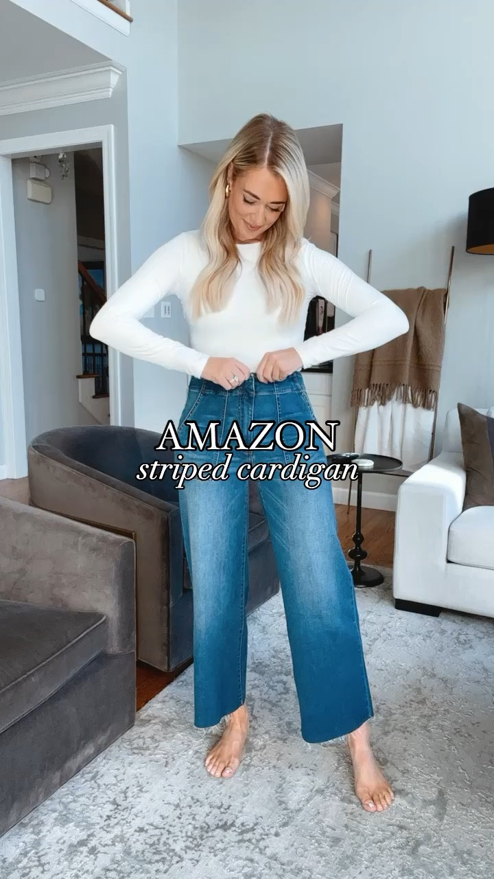 Amazon Striped Cardigan // this cardigan is perfect for going from work to weekend! I’m wearing a small & it fits true to size

Amazon cardigan, Amazon sweater, casual workwear, jeans, Amazon bodysuit, booties, casual outfits, weekend outfits, spring outfits

#LTKSeasonal #LTKfindsunder50 #LTKstyletip