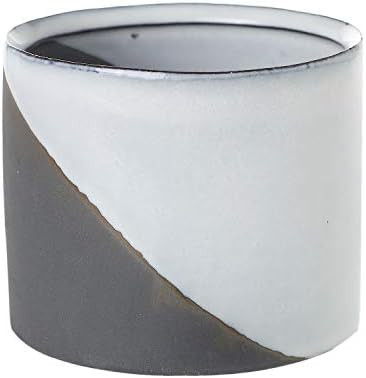 Half & Half White & Black Clay Ceramic Planter Pot | Amazon (US)