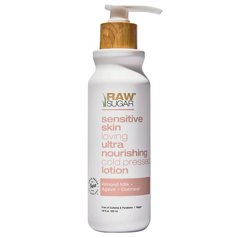 Raw Sugar Almond Milk + Agave + Oatmeal Sensitive Skin Body Lotion - 18 fl oz | Target