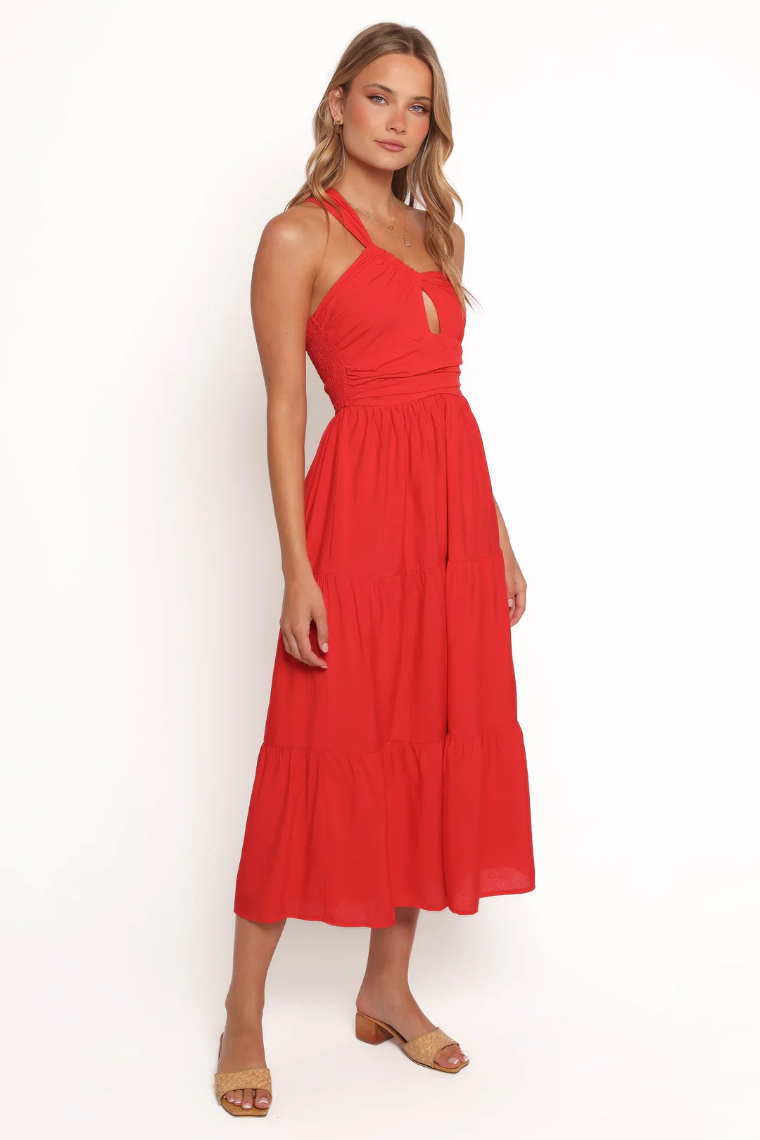 Vinny One Shoulder Maxi Dress - Red | Petal & Pup (US)