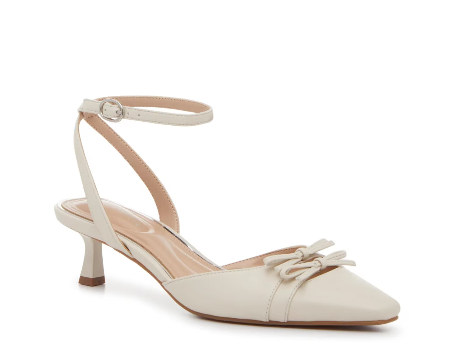 Kelly & Katie Kipsey Sandal | Women's | Bone Off White | Size 6.5 | Pumps | Ankle Strap | Kitten | DSW