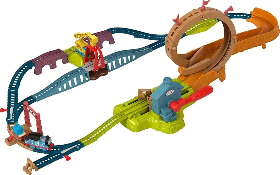 Thomas & Friends Toy Train Set Loop & Launch Maintenance Yard with Thomas Motorized Engine & Carl... | Amazon (US)
