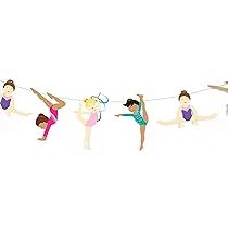 Gymnastics Party - Garland | Gymnast Girls Bunting | Gymnastic Birthday Party Decorations | Gymnasti | Amazon (US)
