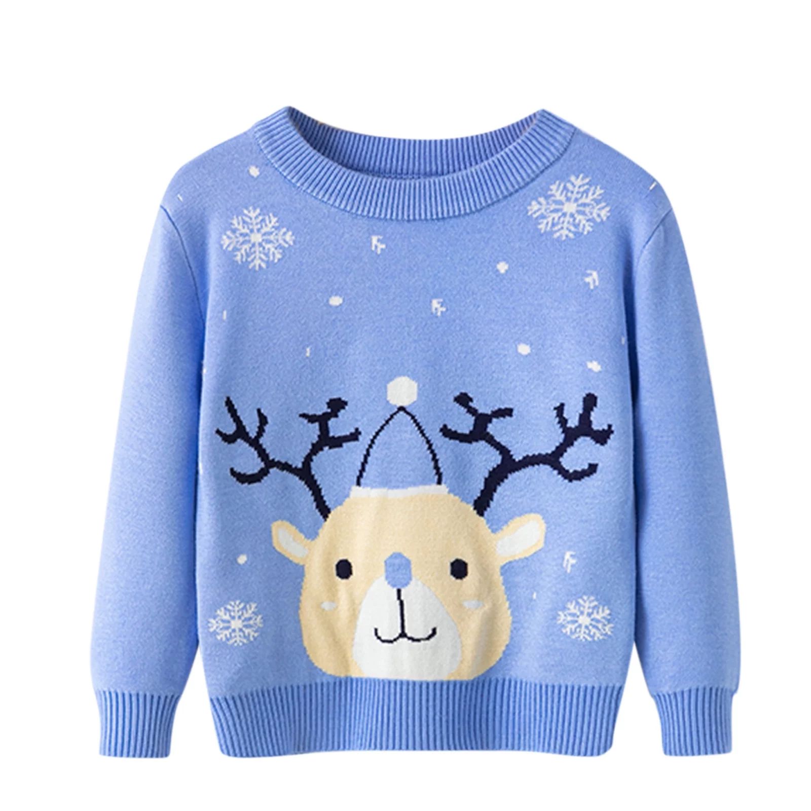 Autumn New Baby Clothes Pullover Tops Toddler Boys Girls Christmas Cartoon Sweater Long Sleeve Wa... | Walmart (US)