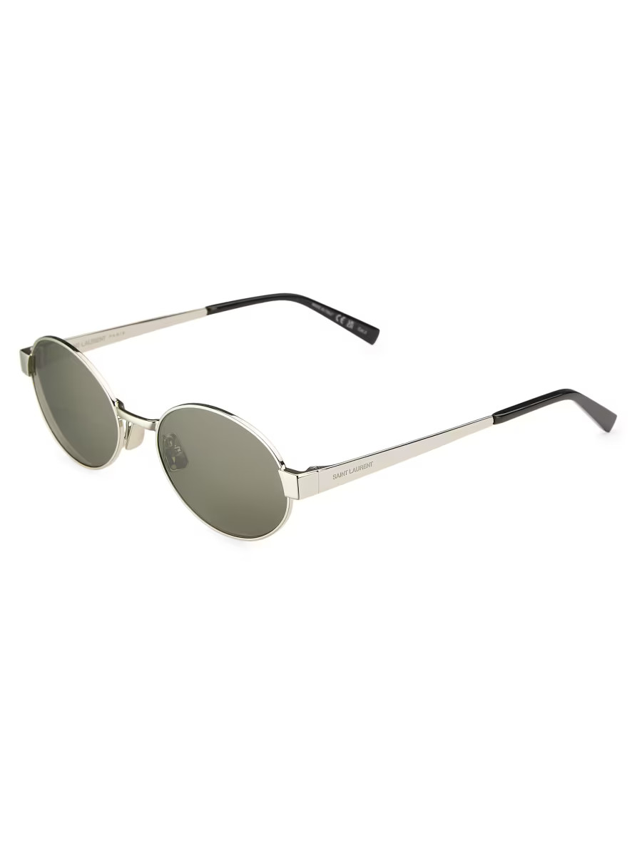 Feminine Fashion Icons 55MM Oval Metal Sunglasses | Saks Fifth Avenue