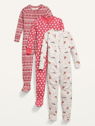 Unisex 3-Pack Sleep & Play Footed Pajama One-Piece for Toddler & Baby | Old Navy (US)