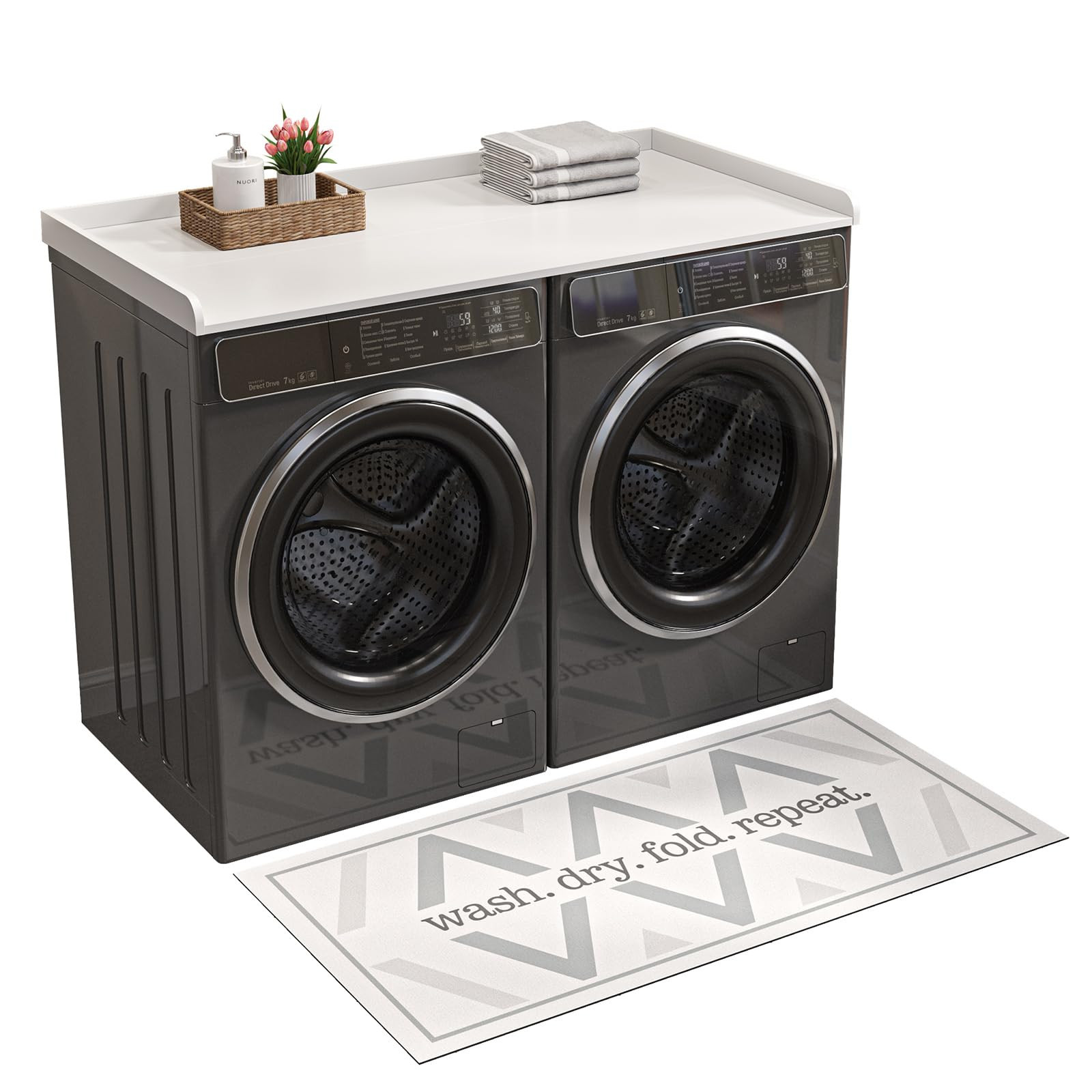 Washer Dryer Countertop, 27.5" x 54" Washer and Dryer Countertop with Non-Slip Pad,Large Laundry ... | Amazon (US)