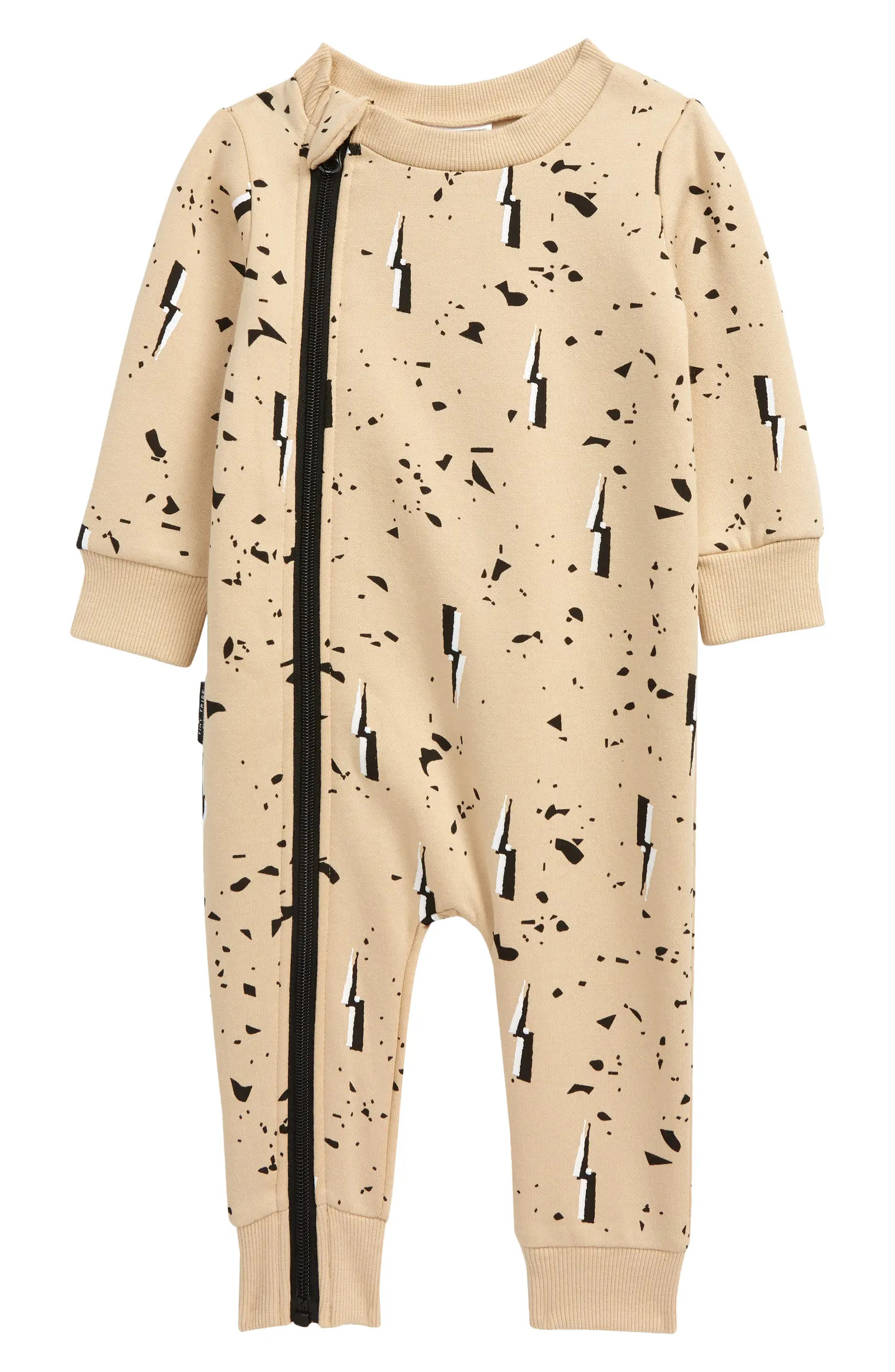 TINY TRIBE Lightning Bolt Zip Romper | Nordstrom | Nordstrom