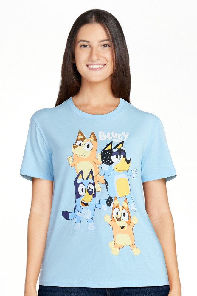 Bluey Women's Graphic Tee with Short Sleeves, Sizes XXS-XXL | Walmart (US)