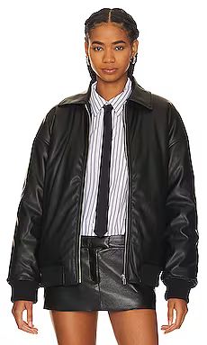 Steve Madden Fiorella Bomber Jacket in Black from Revolve.com | Revolve Clothing (Global)