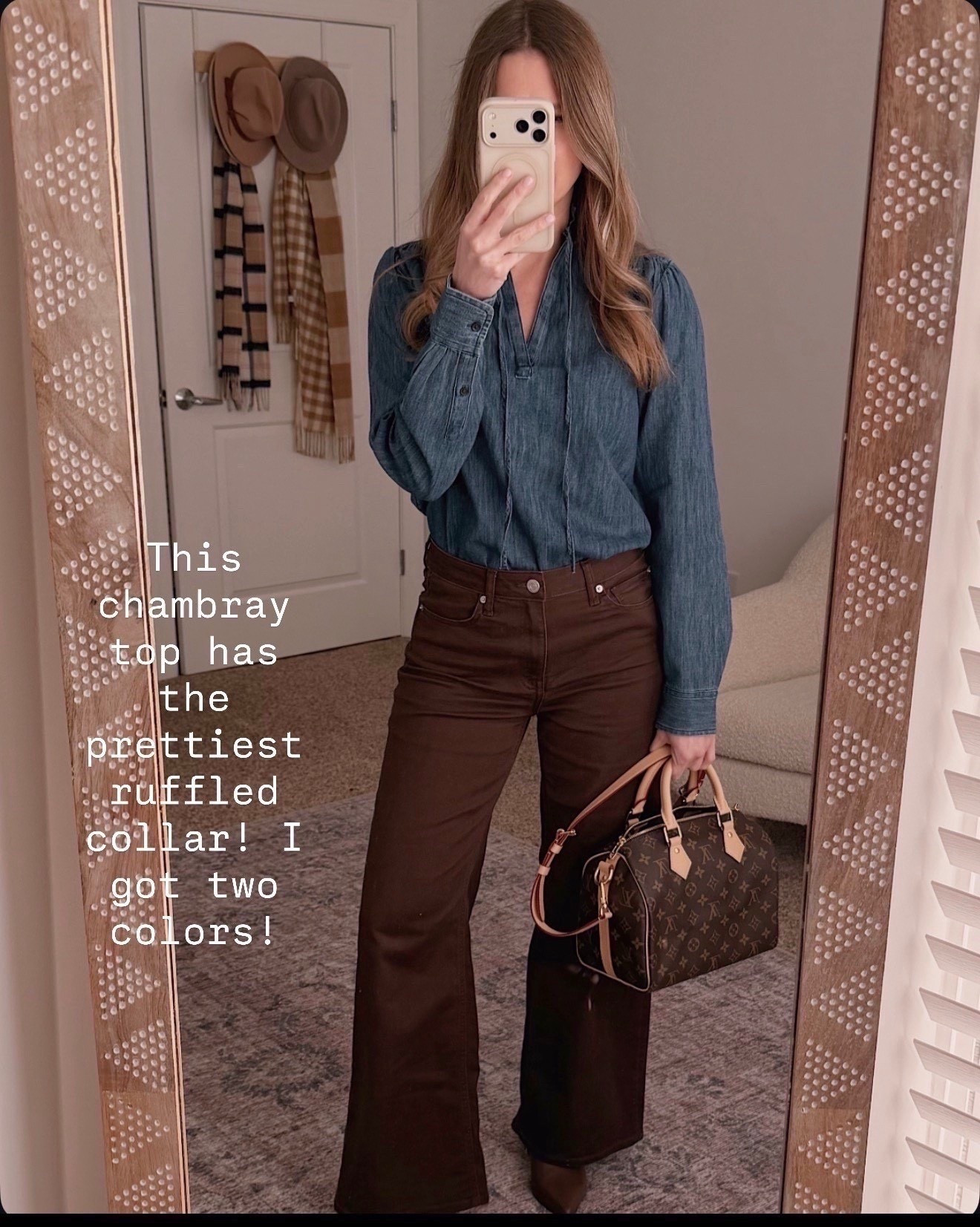 Denim and brown are having a moment. So easy to layer, this look is great for work and date night!

#LTKOver40 #LTKWorkwear #LTKSpringSale