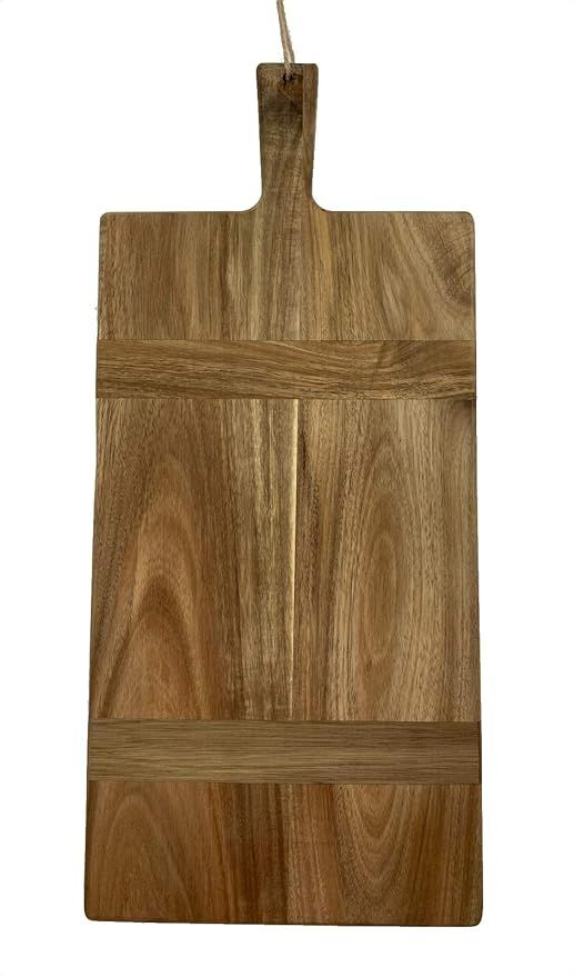 Chloe and Cotton Acacia Wood 22.5 Inches Oversized Serving Board With Handle | Charcuterie Board ... | Amazon (US)