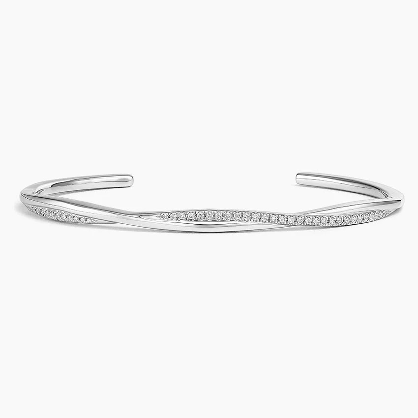 Petite Twisted Vine 6.5 in. Diamond Cuff Bracelet (1/5 ct. tw.) | Brilliant Earth