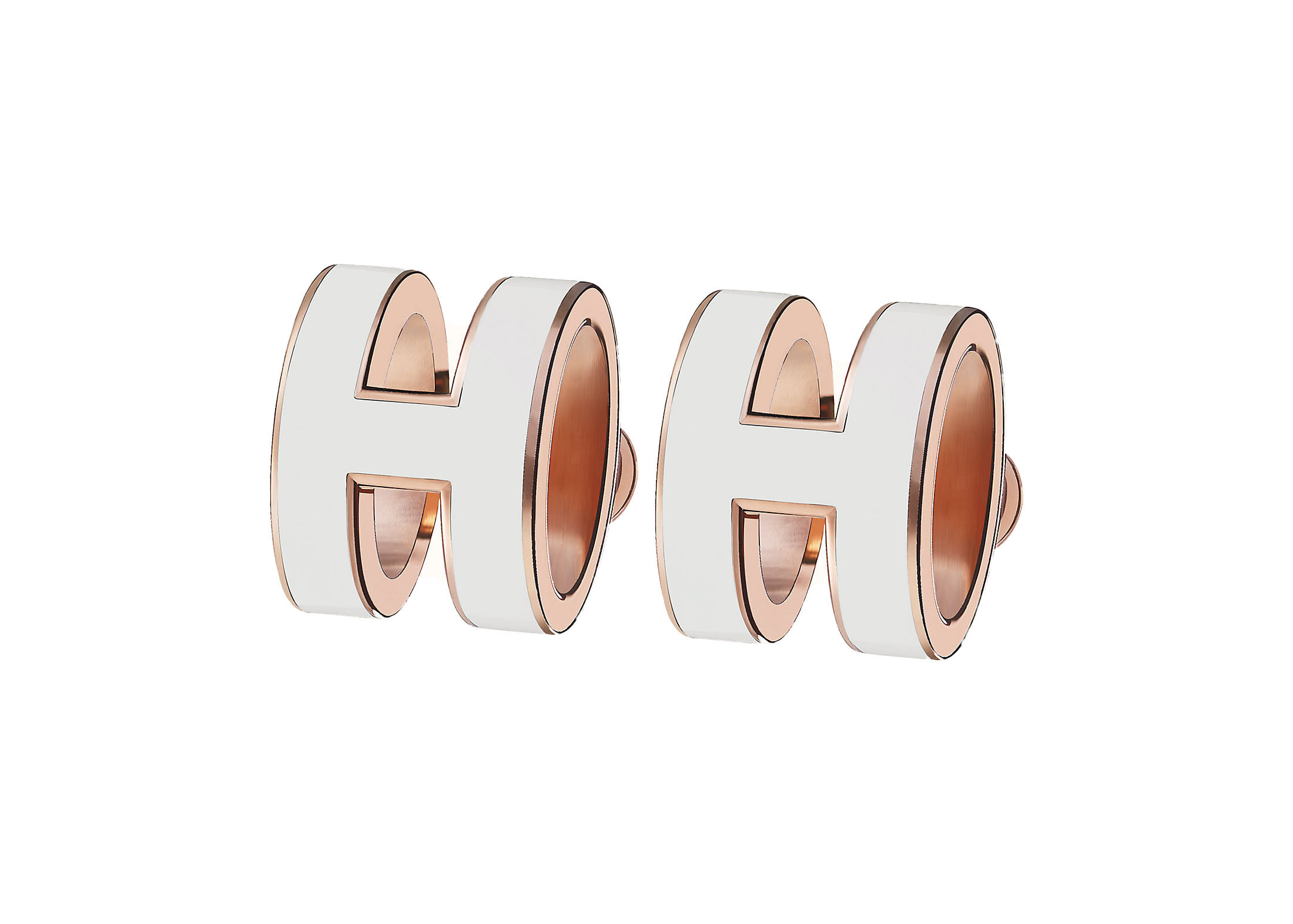 Women's Hermes Earrings Pop H Mini in Blanc | StockX