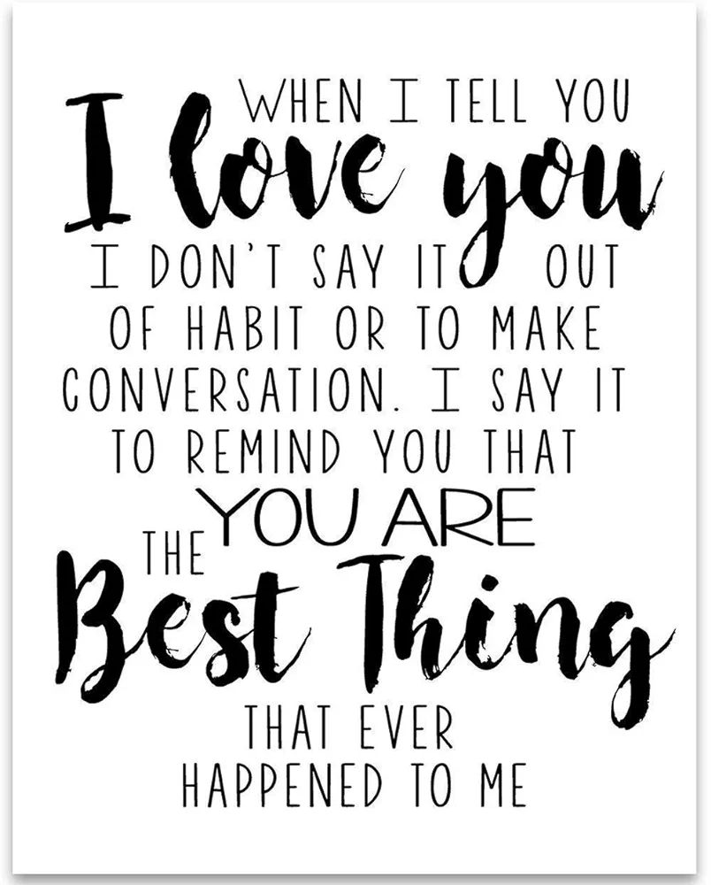 When I Tell You I Love You - 11x14 Unframed Typography Art Print Poster - Great Anniversary Gift ... | Amazon (US)