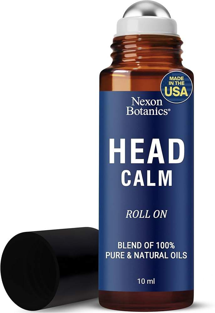 Head Calm Essential Oil Roll-On 10 ml - Soothing Migraine Roller Ball for Headache Relief - Pure ... | Amazon (US)