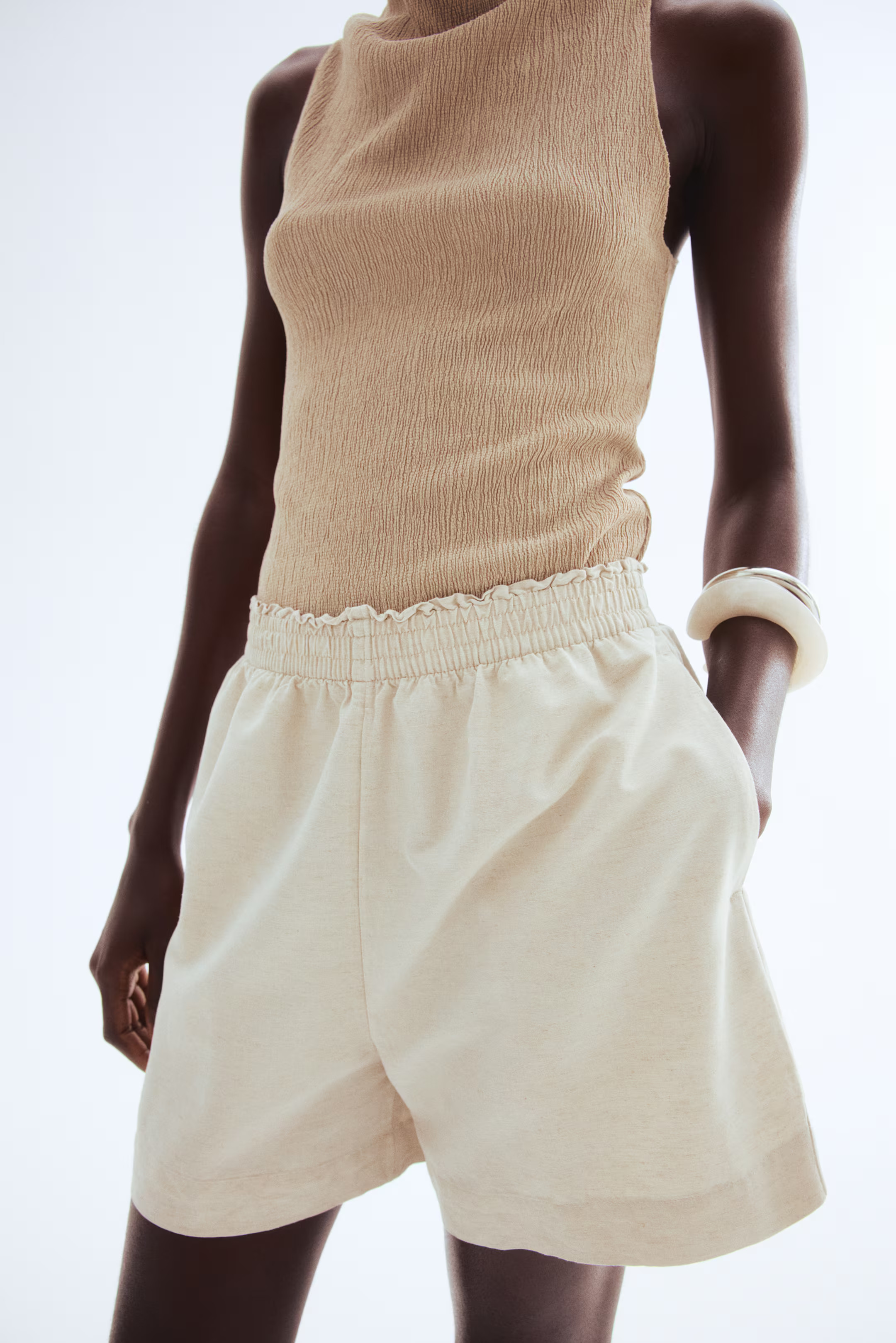 Linen-Blend Shorts | H&M (US + CA)
