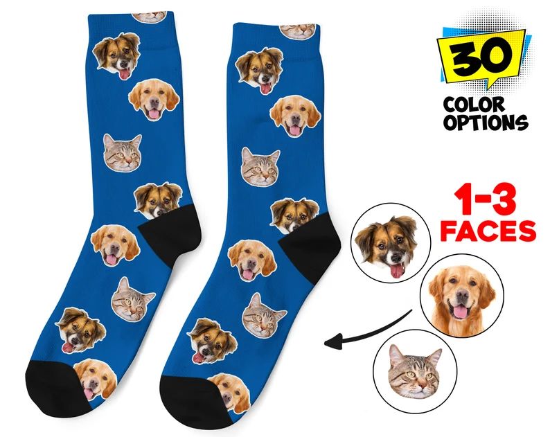 Custom Face Socks, Personalized Photo Socks, Picture Socks, Face on Socks, Customized Funny Photo... | Etsy (US)