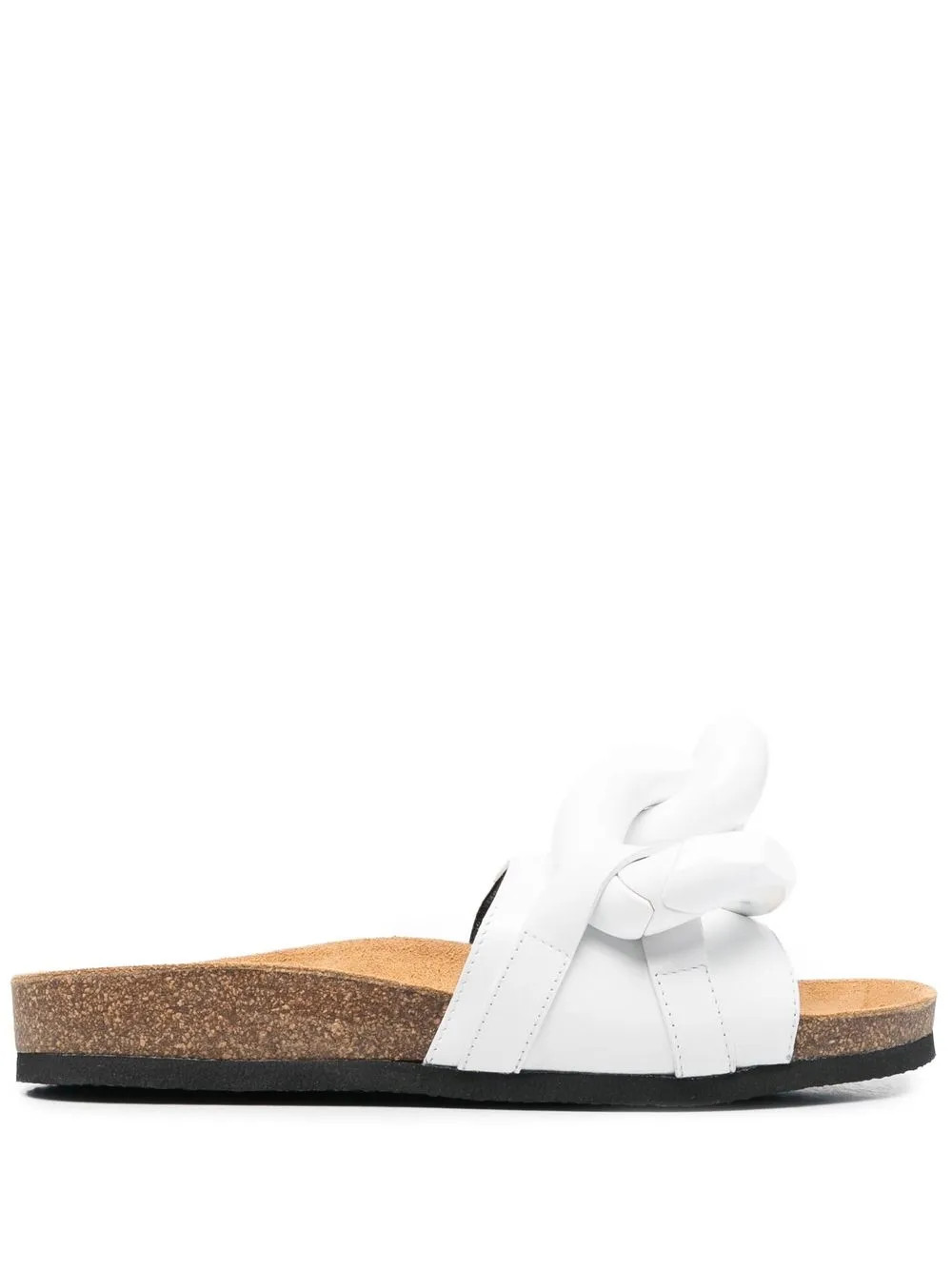 JW Anderson chain-link Leather Slides  | White | FARFETCH | Farfetch Global