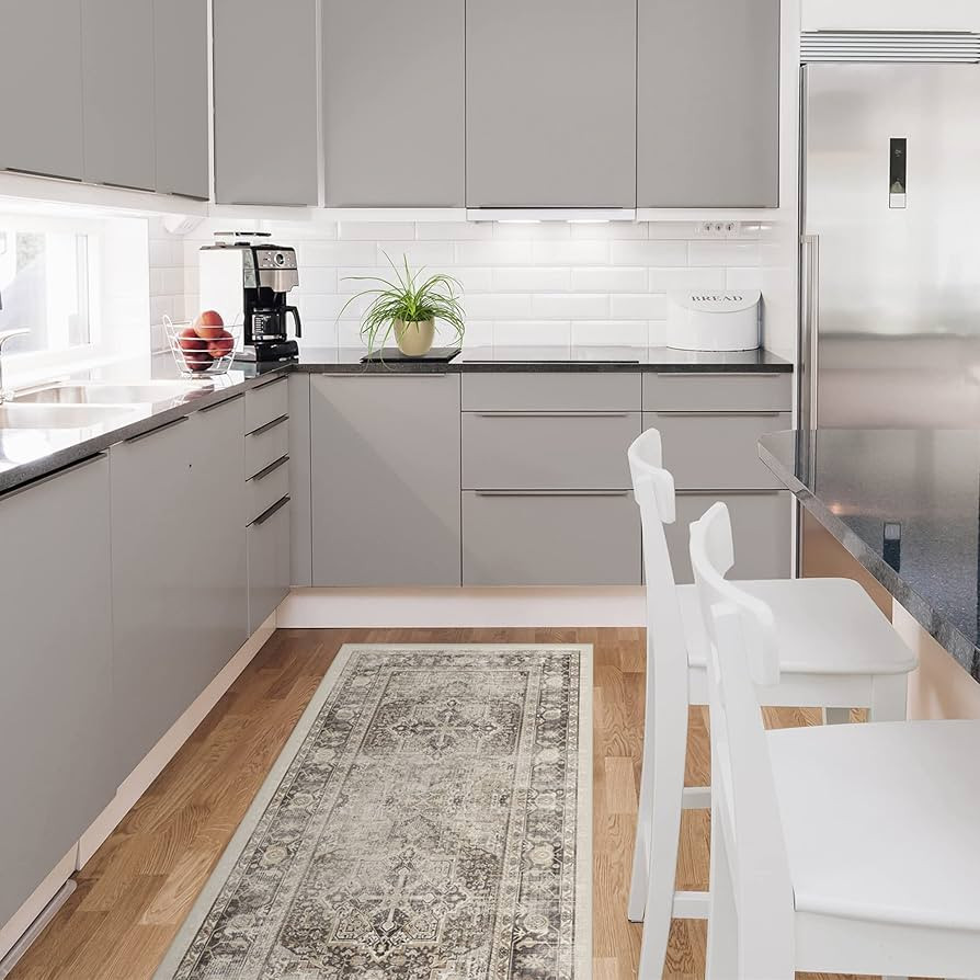 RUGGABLE Kamran Runner Rug - Perfect Vintage Washable Rug for Entryway Hallway Kitchen - Pet & Ch... | Amazon (US)