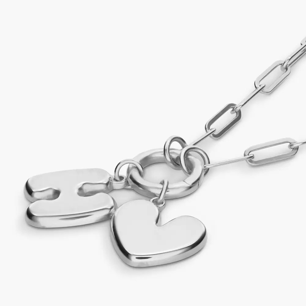 Bubble Up Initial Necklace - Silver | Oak & Luna (US)