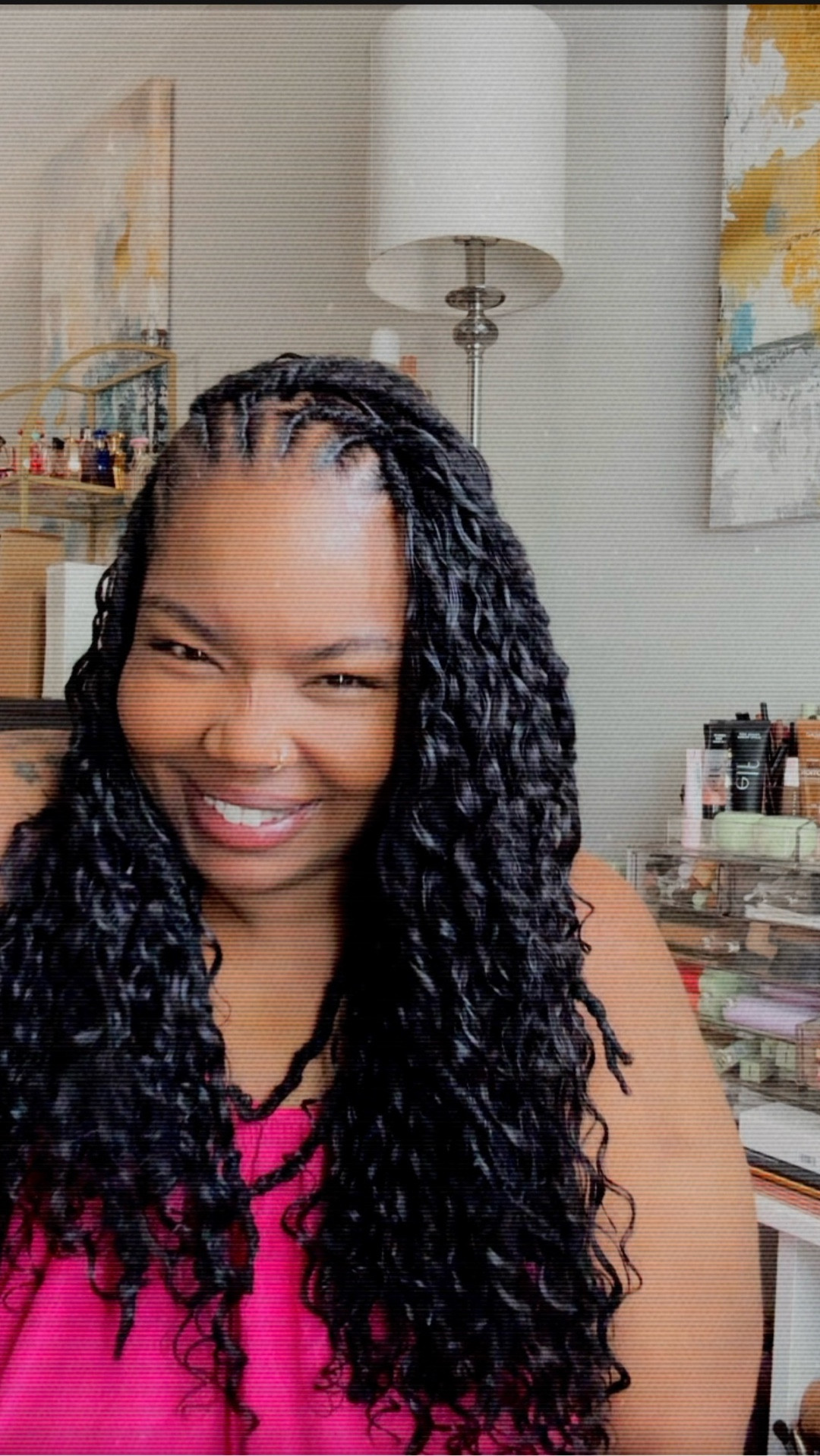 Loc girlies tap in - if your looking for something new curly and fun ➡️ this hair style is for you - heads up I have 151 locs and only need 2 bundles which comes with your purchase no needed to double up on you order➡️  also the 14in  was perfect for me… comment shop for hair details 

#LTKStyleTip