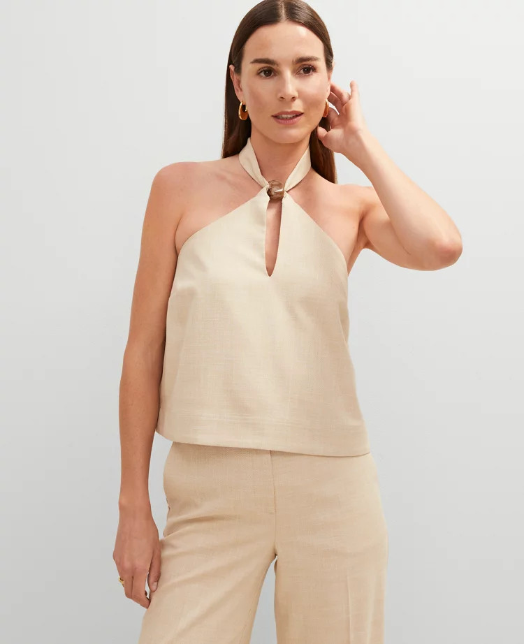 Petite Cutout Halter Top | Ann Taylor