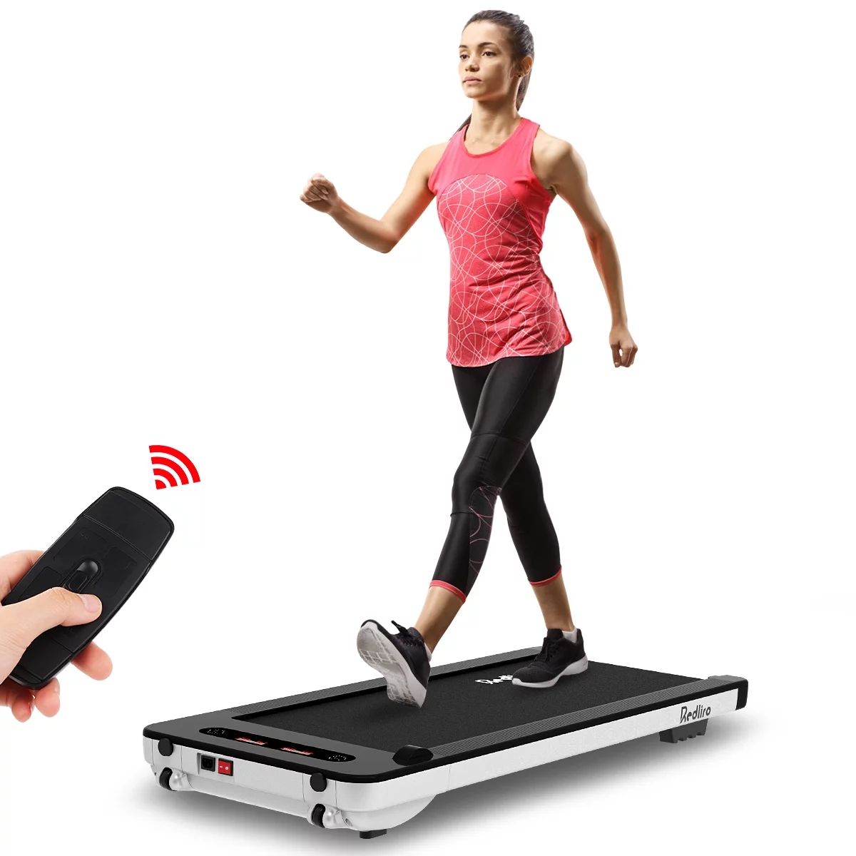 Redliro Under Desk Treadmill Walk Pad W/ Bluetooth Speaker 2.25HP Compact Folding Portable Small ... | Walmart (US)